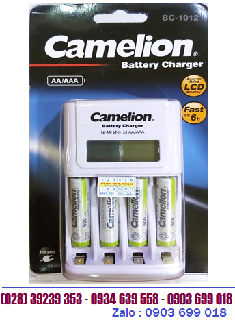 Camelion BC-1012 _Bộ sạc pin BC-1012 kèm 4 pin sạc Camelion NH-AAA900ARBP2 (AAA900mAh 1.2v)